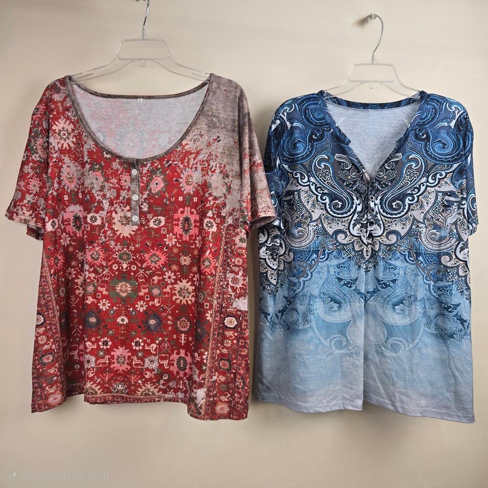 Lot of 2 Short-Sleeve 3X Shirts